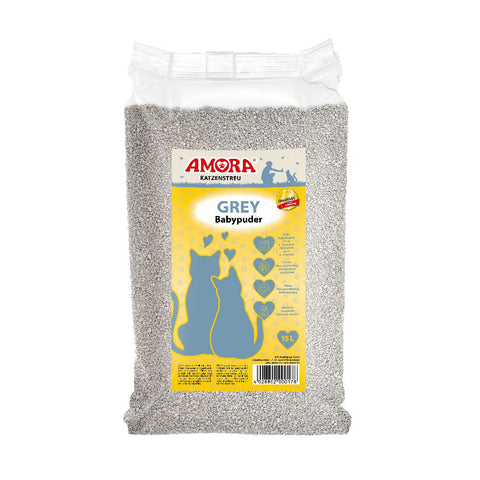 Amora Grey Katzenstreu mit Babypuder